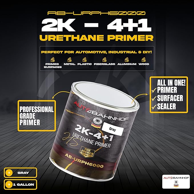 All Surfaces 2K Urethane Primer Gray & Medium Hardener Kit