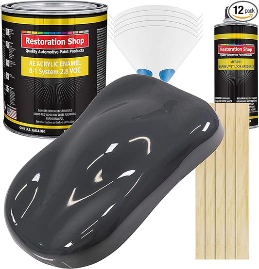 Machinery Gray Acrylic Enamel Auto Paint - Complete Gallon Paint Kit