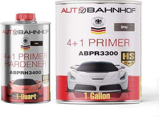 Automotive Urethane Primer Gray & AB-PR 3400 Fast Hardener Kit
