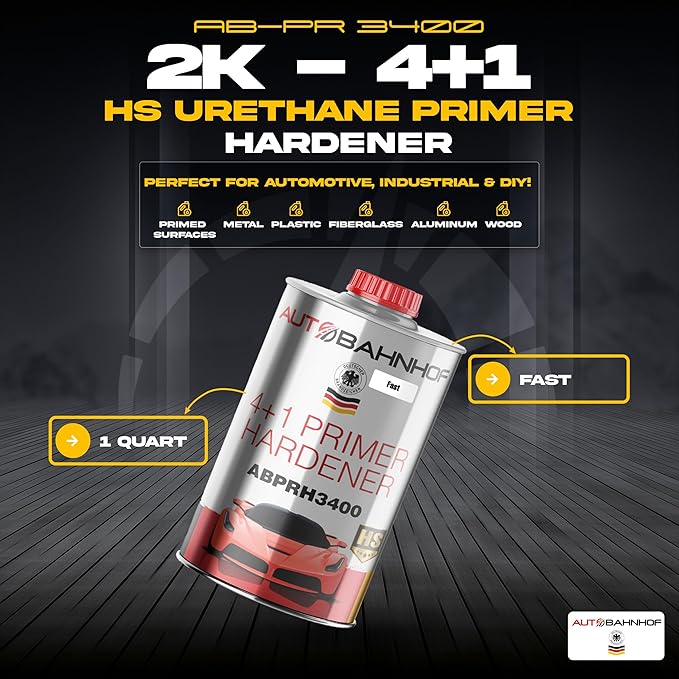 Automotive Urethane Primer Gray & AB-PR 3400 Fast Hardener Kit